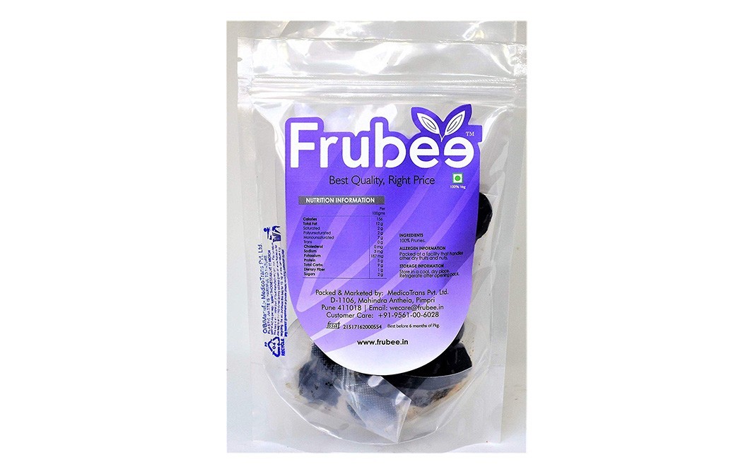 Frubee Californian Prunes    Pack  250 grams